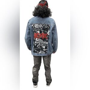 AC/DC graphic denim jacket